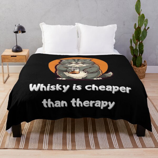 Item preview, Whisky is cheaper than therapy Funny T-Shirt essential T-Shirt designed and sold by TheWhiskyMerch.