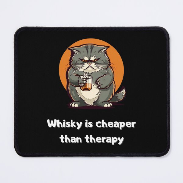 Item preview, Whisky is cheaper than therapy Funny T-Shirt essential T-Shirt designed and sold by TheWhiskyMerch.
