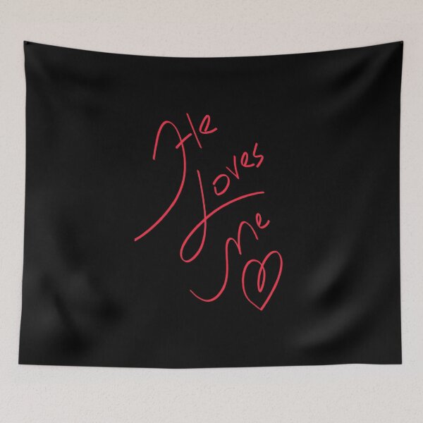 Item preview, He loves me Text Design-6 PNG designed and sold by Metaversigns2-O.