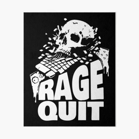 Rage-Quit Definition Wall Art - White Skateboard Wall Art – Skateboard Artsy