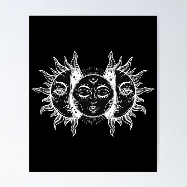 Artikel-Vorschau von Vintage Sonne und Mond Sonnenfinsternis, designt und verkauft von Magnetic Pajama.