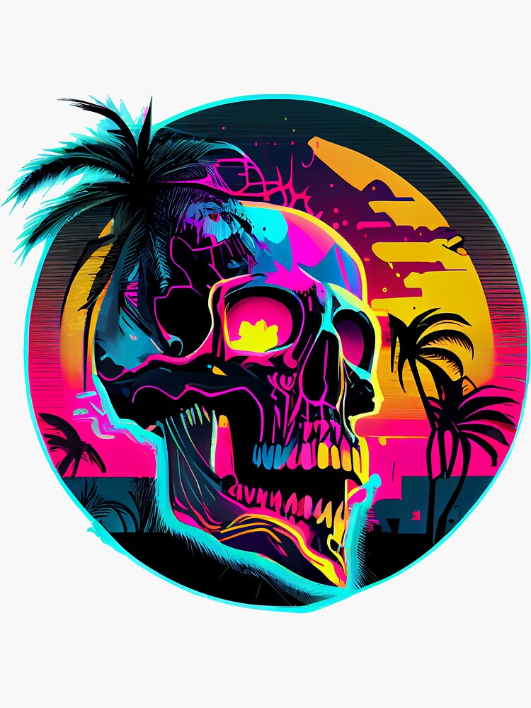 Glowing Neon Skulls Vinyl