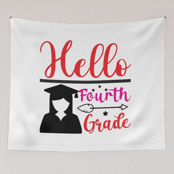 Item preview, HELLO FOURTH GRADE designed and sold by SticerOcean.