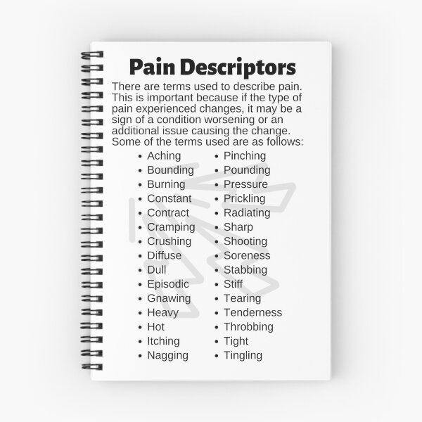 Item preview, Pain Descriptors Infographic designed and sold by Caregiverology.