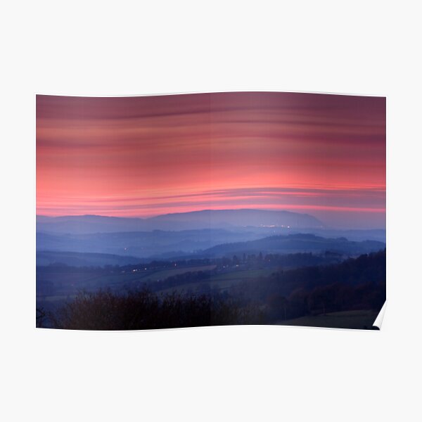 Misty Sunset Poster