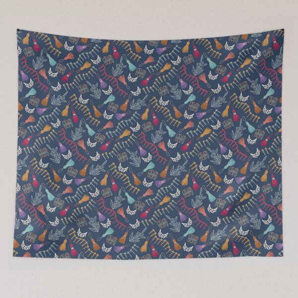 Item preview, Large Colourful Passementerie Tassels Beading Lace  designed and sold by Lozzie Eliza Designs.