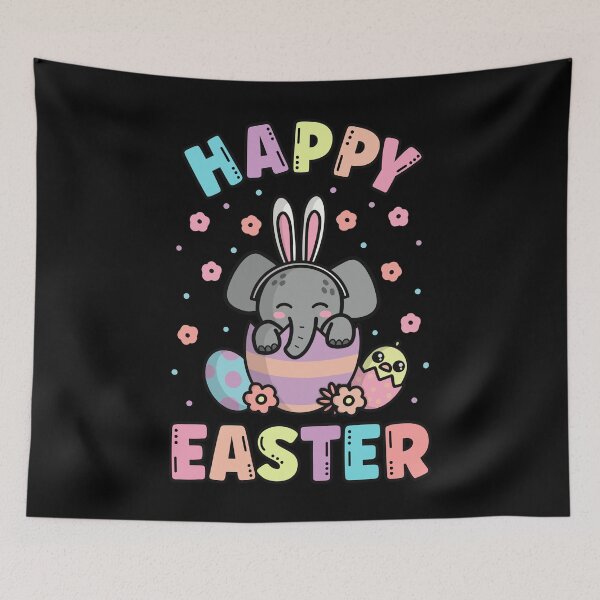 Item preview, Happy Easter Kawaii Bunny Elephant Cute Spring Egg Hunting designed and sold by JokeGysen.