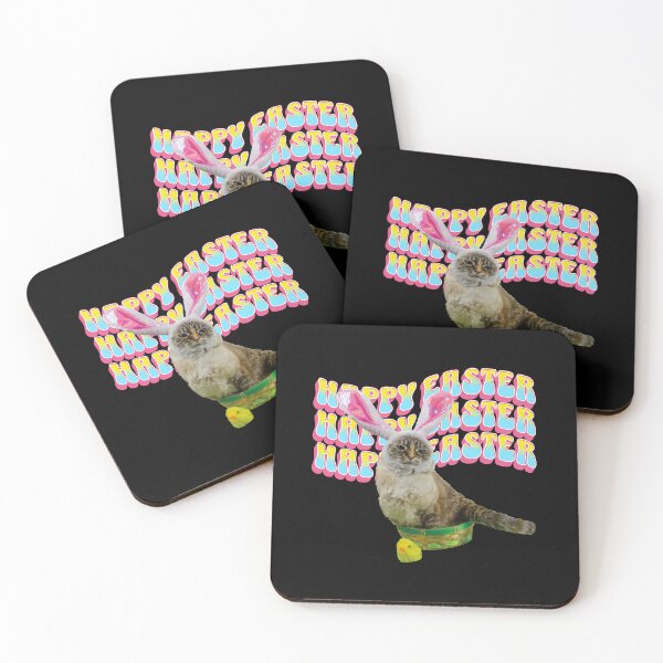 Item preview, Funny Cat Wishes Happy Easter, Annoyed Cat Easter Gift Idea, Gift Idea for Friends & Family designed and sold by FabsDesignlab.