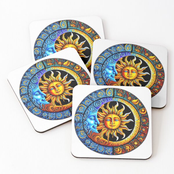 Item preview, Celestial Mosaic Sun/Moon designed and sold by The93TeoShop.