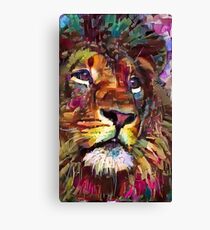 Bunter Lion Painting v2 Leinwanddruck
