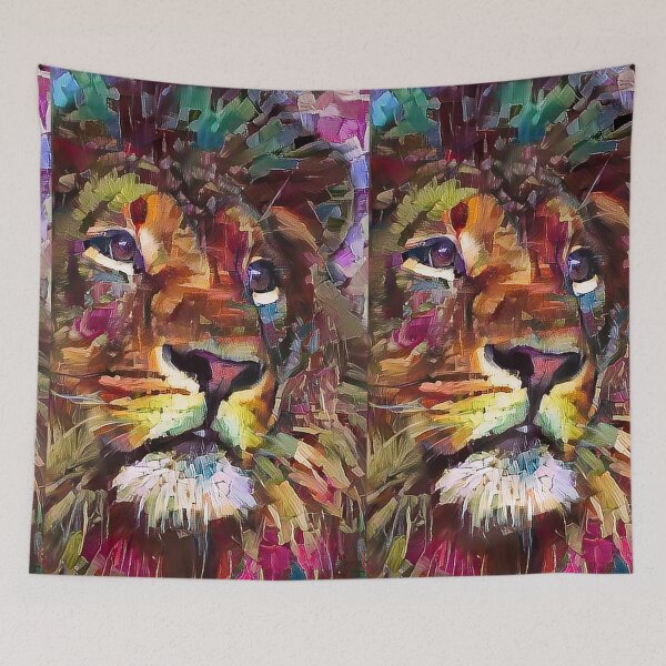 Item preview, Colorful Lion Painting v2 designed and sold by erisian.
