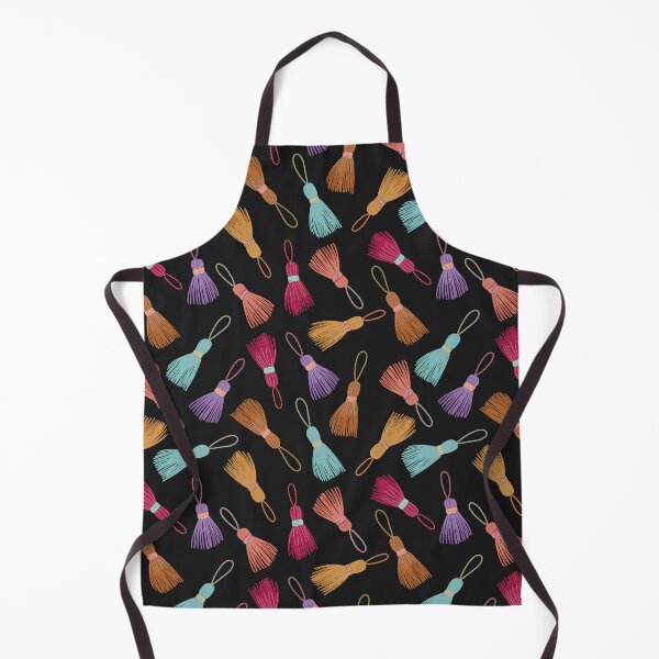 Item preview, Colourful Tassels Black background designed and sold by Lozzie Eliza Designs.