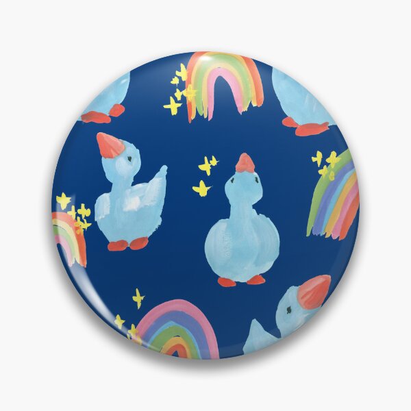 Item preview, Shiny rainbows and blue geese designed and sold by aniazwaradesign.