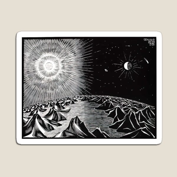 Item preview, Escher - The 4th Day of the Creation designed and sold by funnypixels.