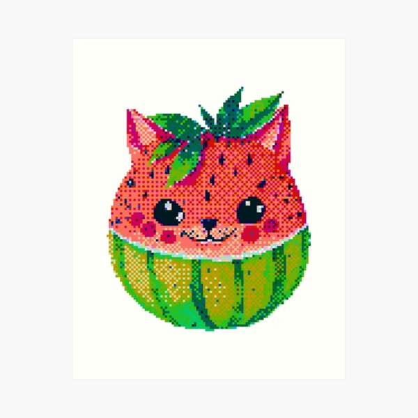 Watermelon Slice Pixel Art Kit – Noteworthy Art Kits