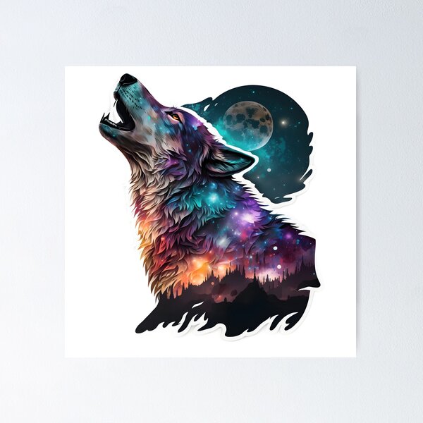 Artikel-Vorschau von Heulender Wolf der Galaxie, designt und verkauft von The93TeoShop.