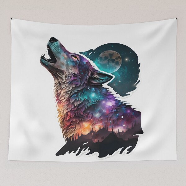 Item preview, Galaxy Howling Wolf designed and sold by The93TeoShop.