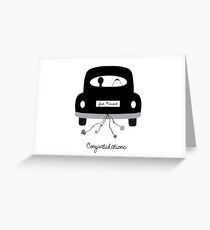 Wedding Car Greeting Card