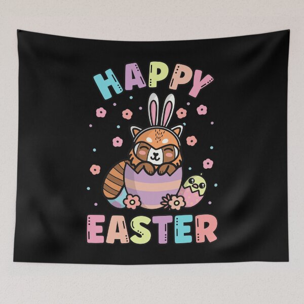 Item preview, Happy Easter Kawaii Bunny Red Panda Cute Spring Egg Hunting designed and sold by JokeGysen.
