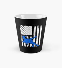 Wrestling USA Flag Blue for Wrestlers, Wrestling Coach, Cool Gift Jiu Jitsu or MMA Grappling Tall Mug