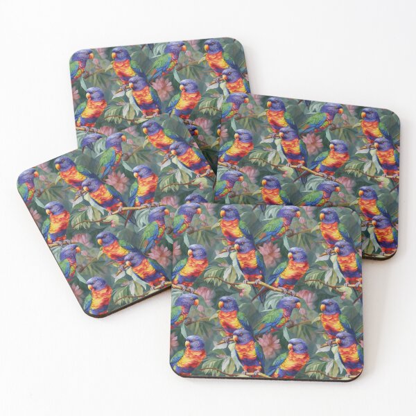 Item preview, Beautiful Rainbow Lorikeets Pattern designed and sold by Orianah.