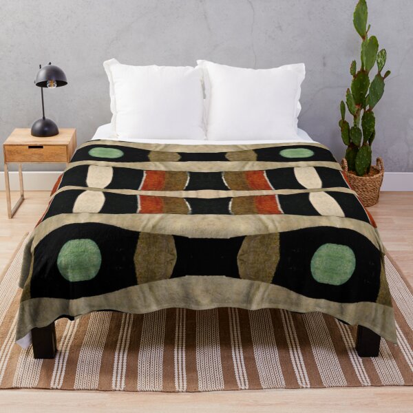 Item preview, Tribal pattern African style ethnic tile pattern earthy tones brown red black designed and sold by LunarSeaArt.