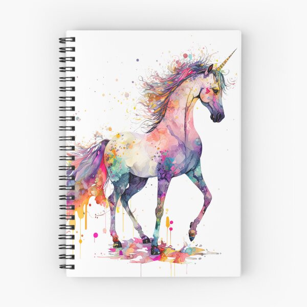 Aperçu de l'œuvre Peinture Digitale Aquarelle d'une licorne, couleurs et splashes  créée et vendue par LeCoinDeFredPro.