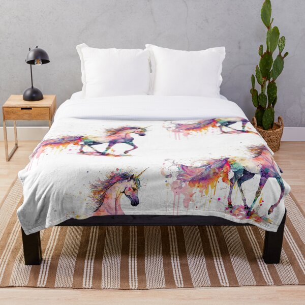 Item preview, Watercolor digital painting of a unicorn, colors and splashes  designed and sold by LeCoinDeFredPro.