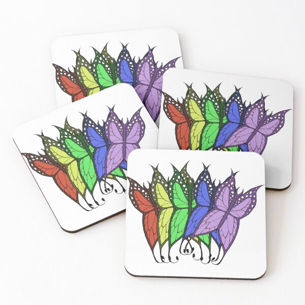 Item preview, Beemessage 5 main party colour butterfly design designed and sold by BeemessageShop.