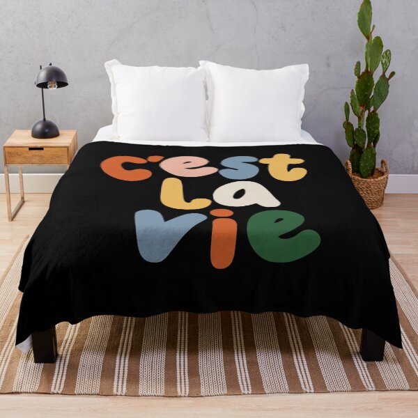 Item preview, C'est La Vie in black red yellow pink green and blue designed and sold by MotivatedType.