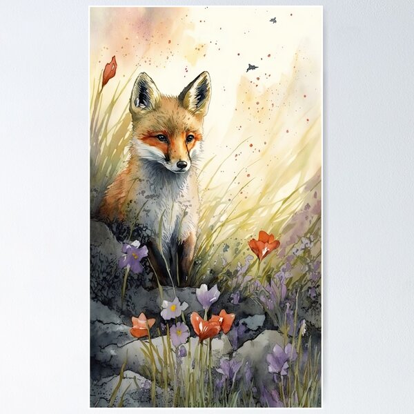 Item preview, Country Fox at Spring 01 designed and sold by artgoldenvalley.