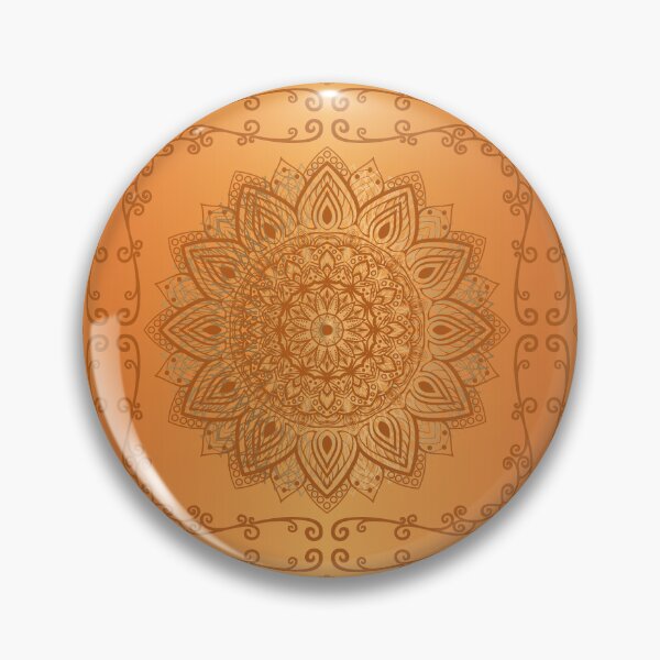 Item preview, Vintage Mandala / Faded Orange Gradient Mandala Pattern  designed and sold by SoccaTamam.