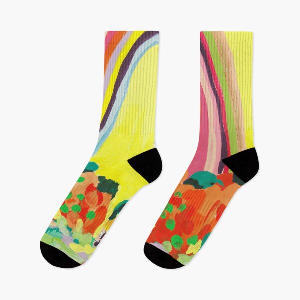 Item preview, Countryside rainbow, on yellow designed and sold by aniazwaradesign.
