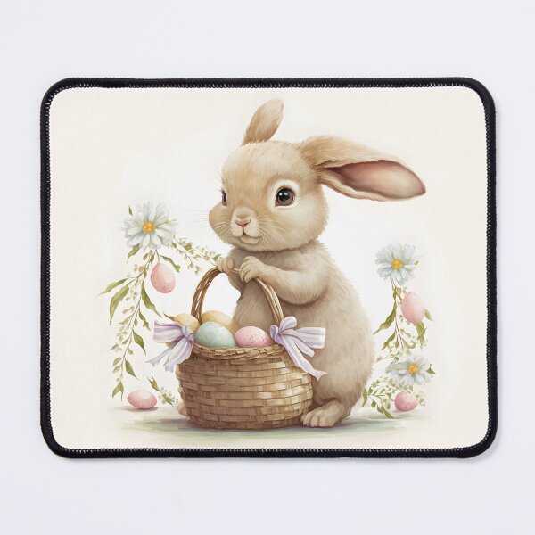 Item preview, Bunny with a basket of easter eggs designed and sold by AdamPolak.