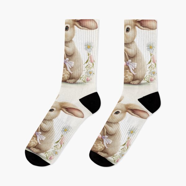 Item preview, Bunny with a basket of easter eggs designed and sold by AdamPolak.