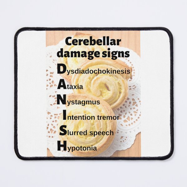Item preview, Cerebellar Damage Signs Mnemonic: DANISH designed and sold by Caregiverology.
