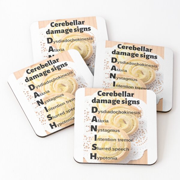 Item preview, Cerebellar Damage Signs Mnemonic: DANISH designed and sold by Caregiverology.