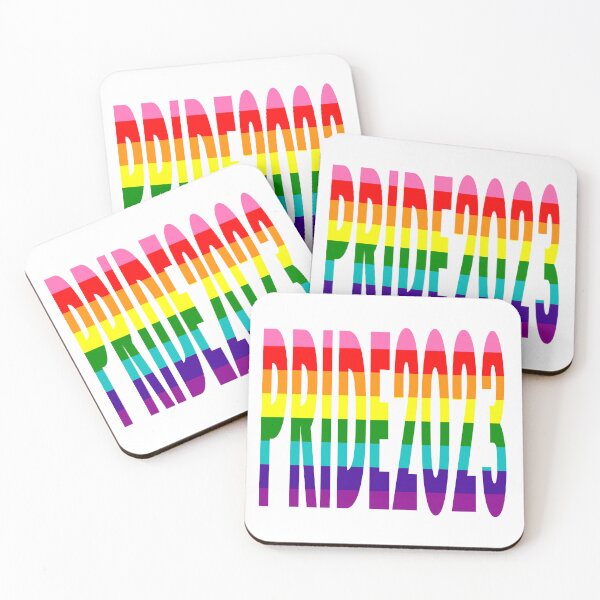 Item preview, Original 8 Stripes Rainbow Gay Pride Flag Colors Typography Pride 2023 designed and sold by URSparklingShop.