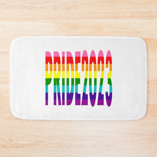Item preview, Original 8 Stripes Rainbow Gay Pride Flag Colors Typography Pride 2023 designed and sold by URSparklingShop.