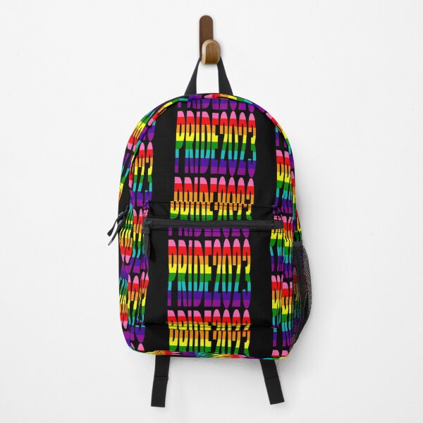Item preview, Original 8 Stripes Rainbow Gay Pride Flag Colors Typography Pride 2023 designed and sold by URSparklingShop.