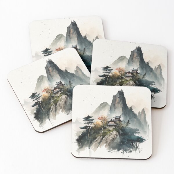 Item preview, mountain watercolor designed and sold by shokA Design.