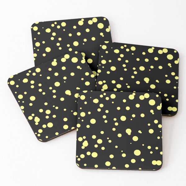 Item preview, Random Dots Repeat Yellow on Black 5748 designed and sold by Art in My Loft.