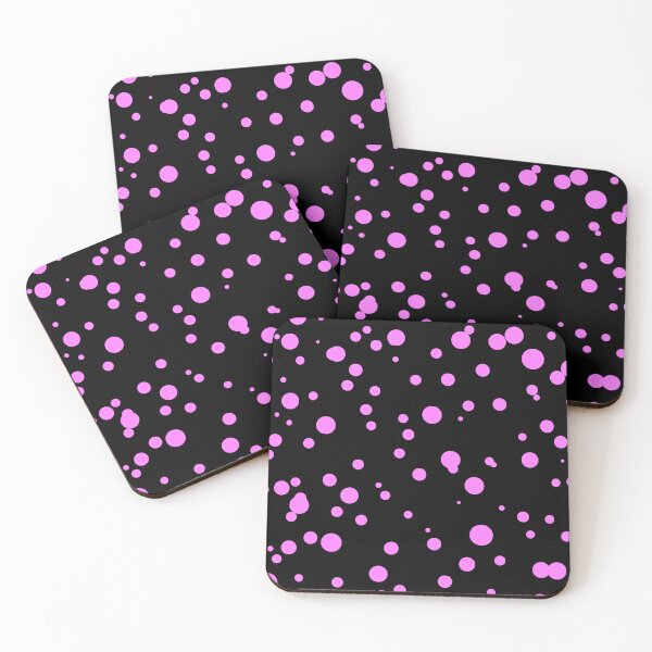 Item preview, Random Dots Repeat Pink on Black 5748 designed and sold by Art in My Loft.