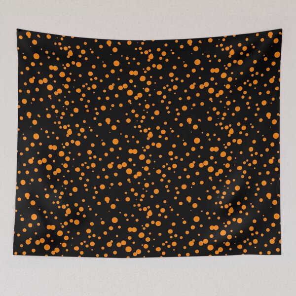 Item preview, Random Dots Repeat Orange on Black 5748 designed and sold by Art in My Loft.