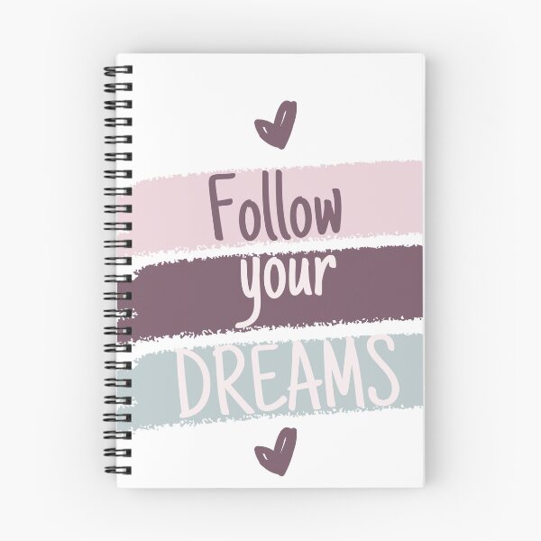 Item preview, Spiral notebook with phrase follow your dreams designed and sold by Innova-creation.