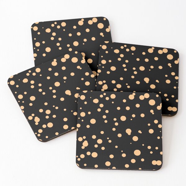 Item preview, Random Dots Repeat Light Orange on Black 5748 designed and sold by Art in My Loft.