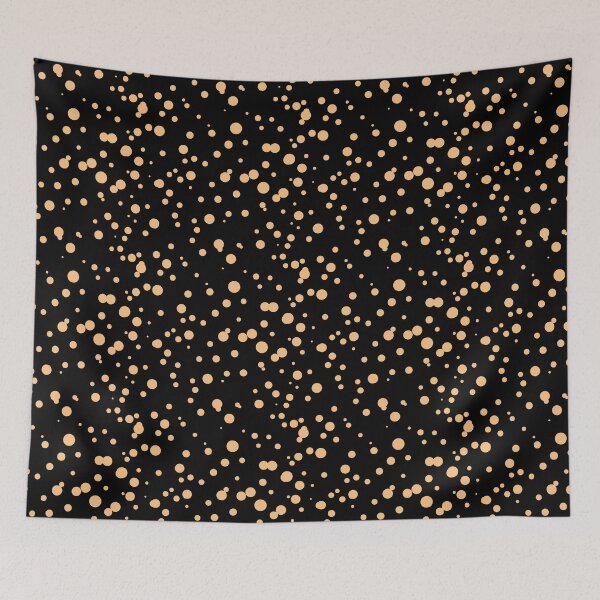 Item preview, Random Dots Repeat Light Orange on Black 5748 designed and sold by Art in My Loft.