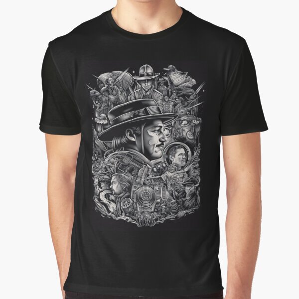 Timeless Illustration Memories on Black and White Film v2 Graphic T-Shirt
