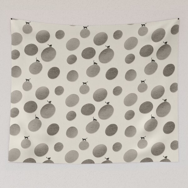 Item preview, Cats on Rocks pattern designed and sold by Naturascopia.