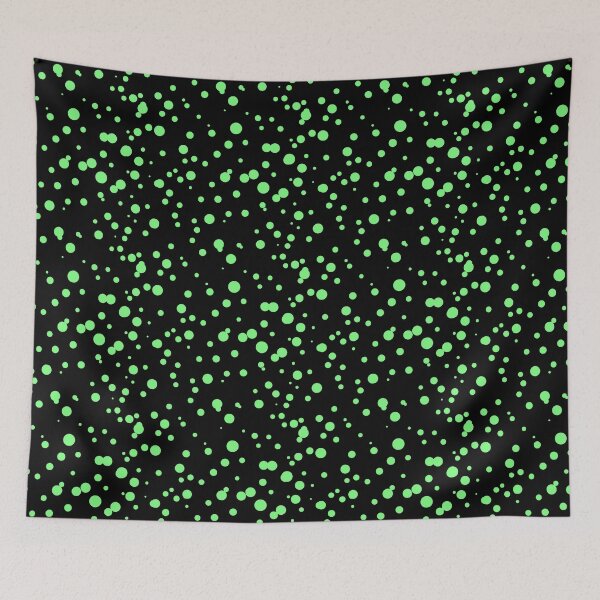 Item preview, Random Dots Repeat Bright Green on Black 5748 designed and sold by Art in My Loft.